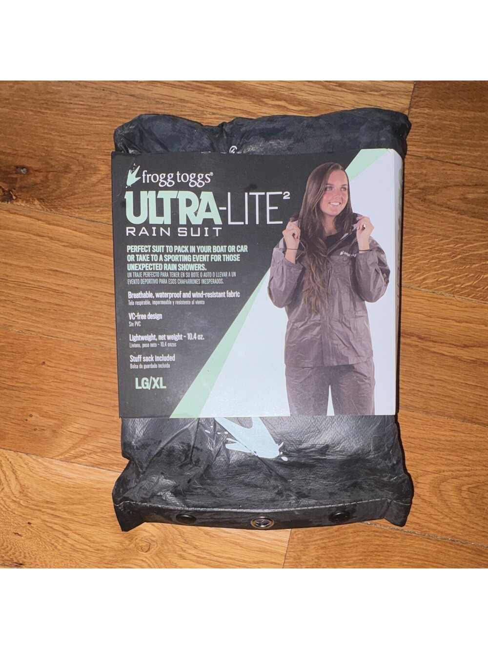 Frogg Toggs Ultra-Lite2 Women’s Rain Suit Jacket & Pants Black Poly LG/XL